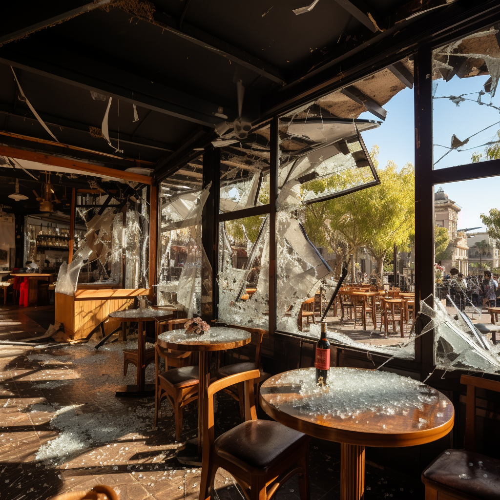 sinistre professionnel représentant la perte d'exploitation d'un restaurant de Montpellier
